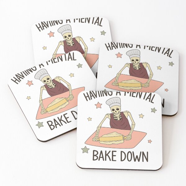 Item preview, Funny Skeleton Baking Pun – Having a Mental Bake Down designed and sold by haitrieuic96.