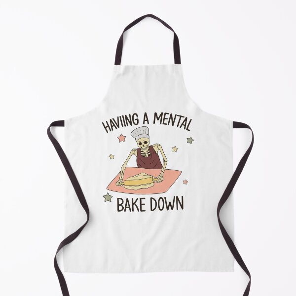 Item preview, Funny Skeleton Baking Pun – Having a Mental Bake Down designed and sold by haitrieuic96.