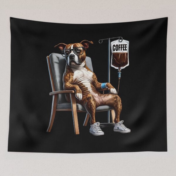 Item preview, Funny American Staffordshire Terrier Coffee Drink Dog Lover designed and sold by Kimberley King Art  King Art.