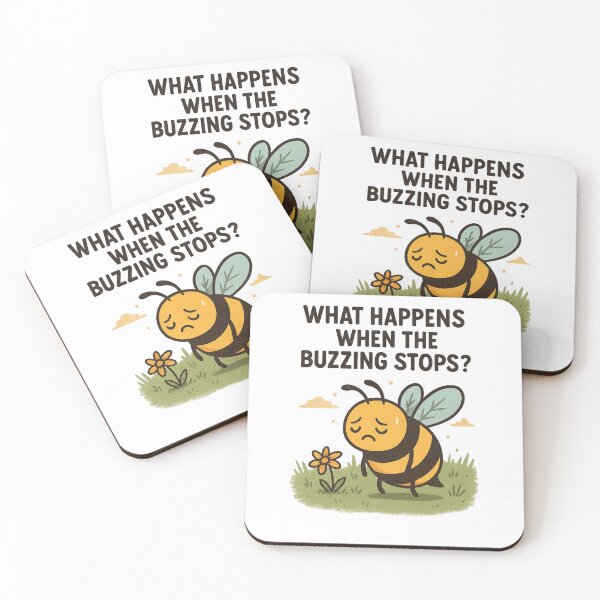 Item preview, What Happens When the Buzzing Stops – Sad Bee Environmental Poster designed and sold by Lacritsa .