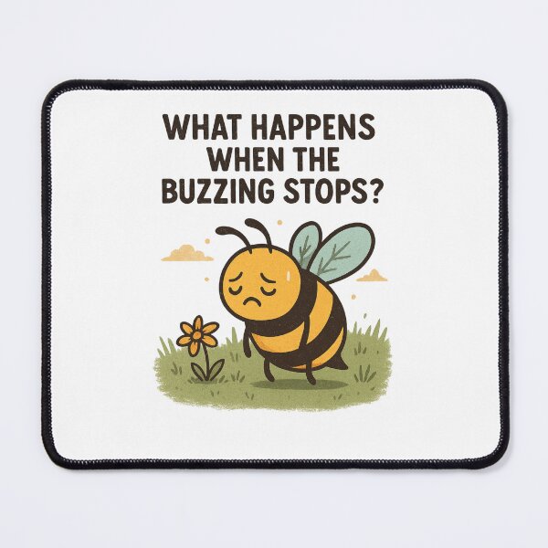 Item preview, What Happens When the Buzzing Stops – Sad Bee Environmental Poster designed and sold by Lacritsa .