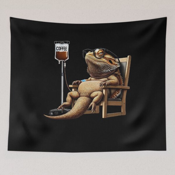 Item preview, Funny Bearded Dragon IV Coffee Drink Animal Lover designed and sold by Kimberley King Art  King Art.