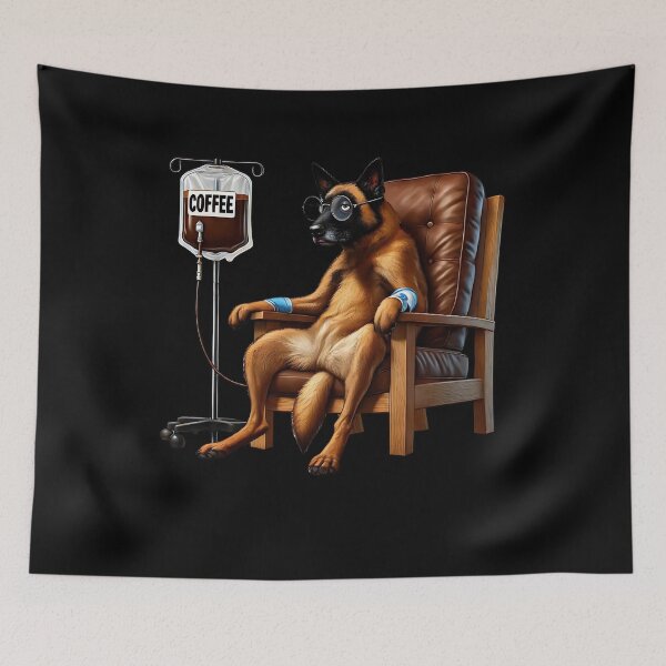 Item preview, Funny Belgian Malinois Coffee Drink Dog Lover designed and sold by Kimberley King Art  King Art.