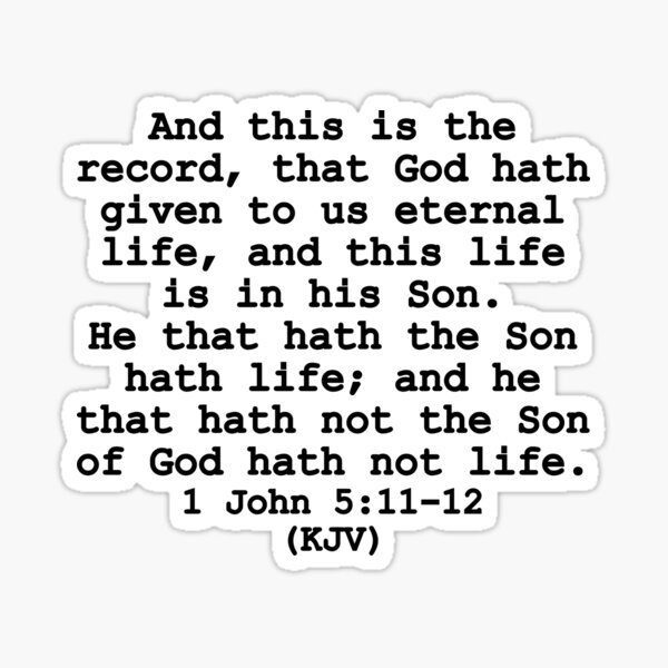 Item preview, 1 Jean 5:11-12 LSG (Texte brut) designed and sold by IddotheProphet.