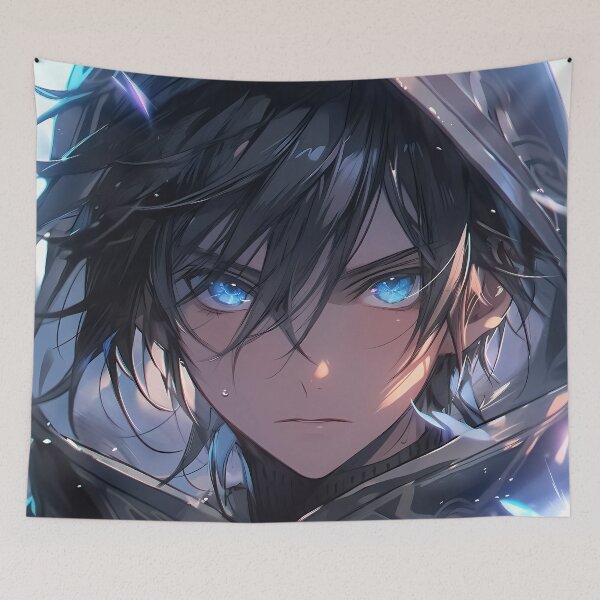 Item preview, Yato Noragami Anime Intense Hooded Deity Focused Portrait designed and sold by mildaclairmo.