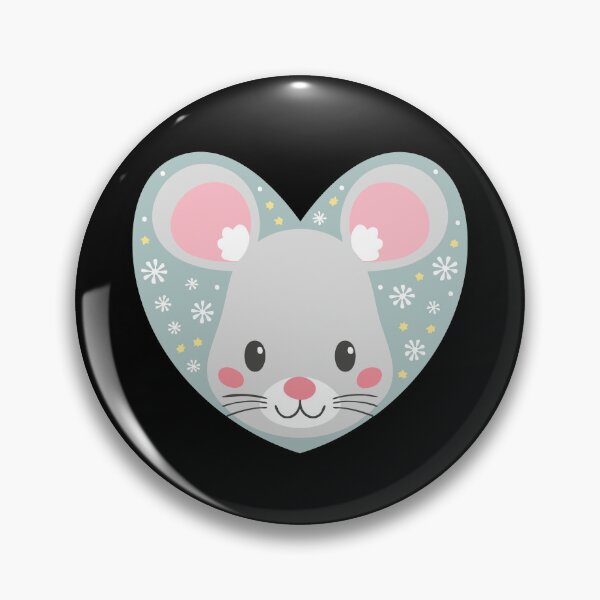 Item preview, Snow Mouse on a Love Heart designed and sold by jazzydevil.