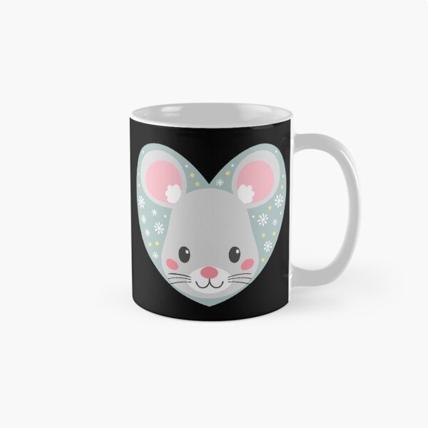 Item preview, Snow Mouse on a Love Heart designed and sold by jazzydevil.