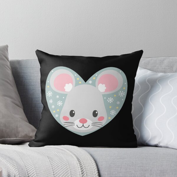 Item preview, Snow Mouse on a Love Heart designed and sold by jazzydevil.
