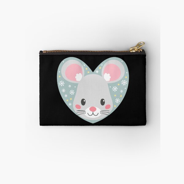 Item preview, Snow Mouse on a Love Heart designed and sold by jazzydevil.