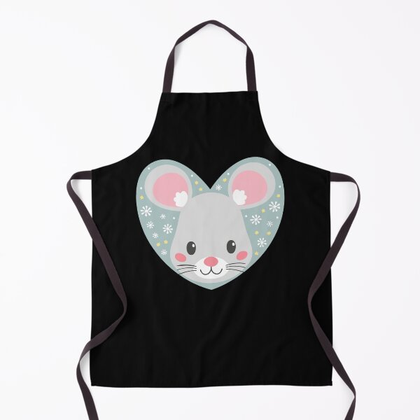 Item preview, Snow Mouse on a Love Heart designed and sold by jazzydevil.