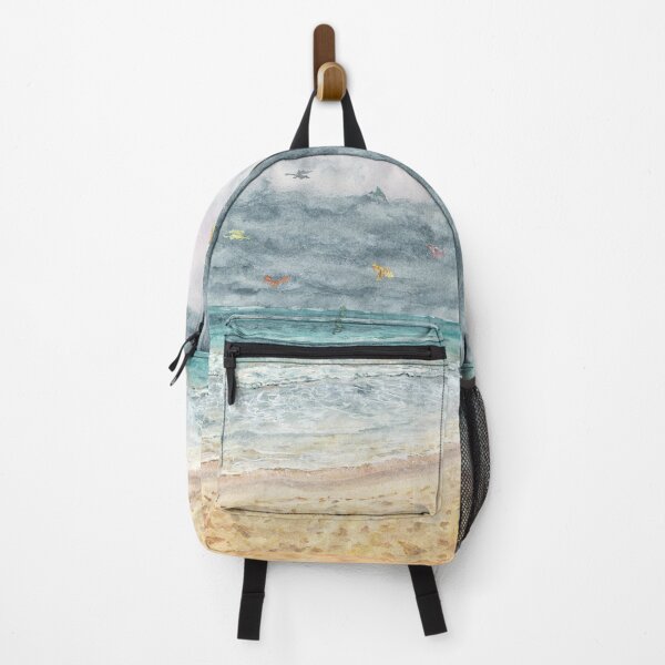 Item preview, Dragons over the beach backpack designed and sold by FaireWaveArt.