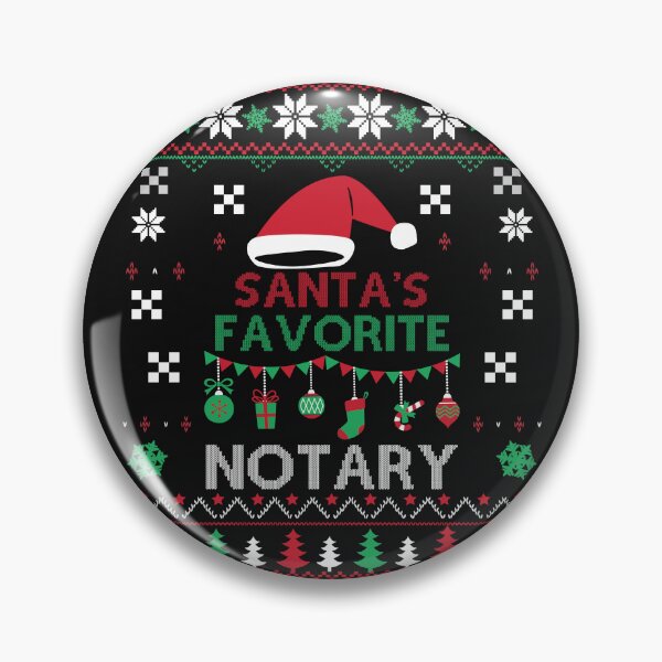 Item preview, Santa’s Favorite Notary – Funny Ugly Christmas Sweater for Notaries designed and sold by NotaryLife.