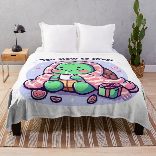 Item preview, Sleepy Turtle Wrapped in Blanket Drinking Tea designed and sold by Tong4130.