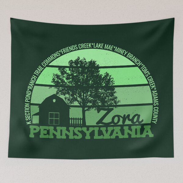 Item preview, Zora Pennsylvania Sunset Retro Vintage Local Pride Logo designed and sold by CRHPOD20.