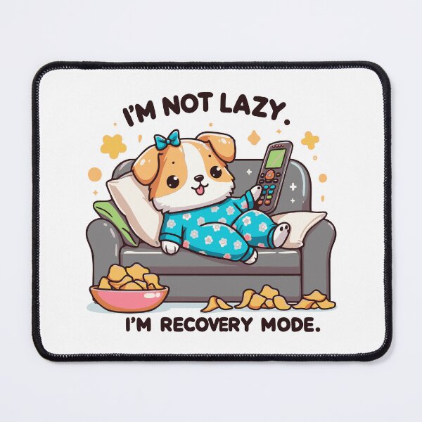 Item preview, Pajama Dog Watching TV on Couch Cartoon Style designed and sold by Tong4130.