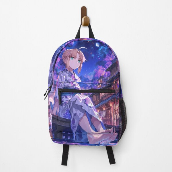 Item preview, Saber Fate Stay Night Anime Moonlit Wisteria Garden Reflection designed and sold by mildaclairmo.