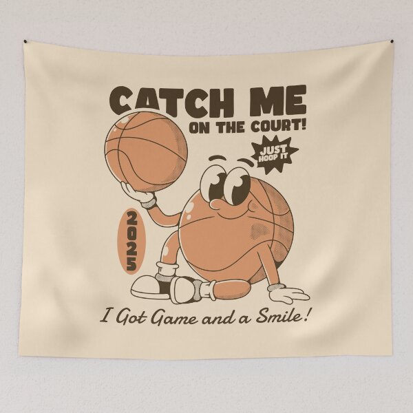 Item preview, Catch Me On The Court Basketball Mascot designed and sold by adipra.