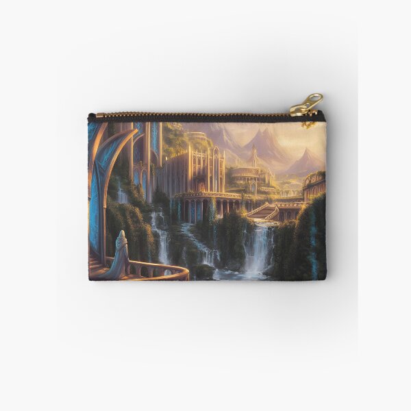 Item preview, Fantasy city elf on lookout at sunset designed and sold by jbfart.