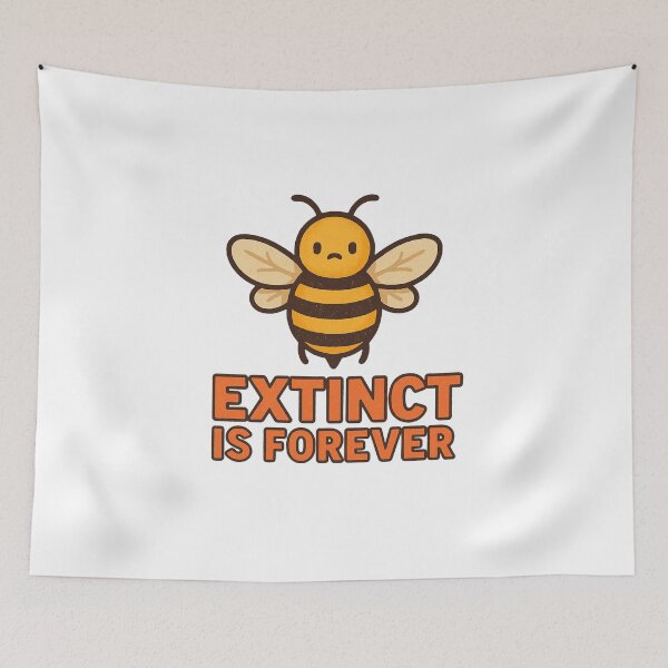 Item preview, Extinct Is Forever – Minimalist Bee Awareness Design designed and sold by Lacritsa .