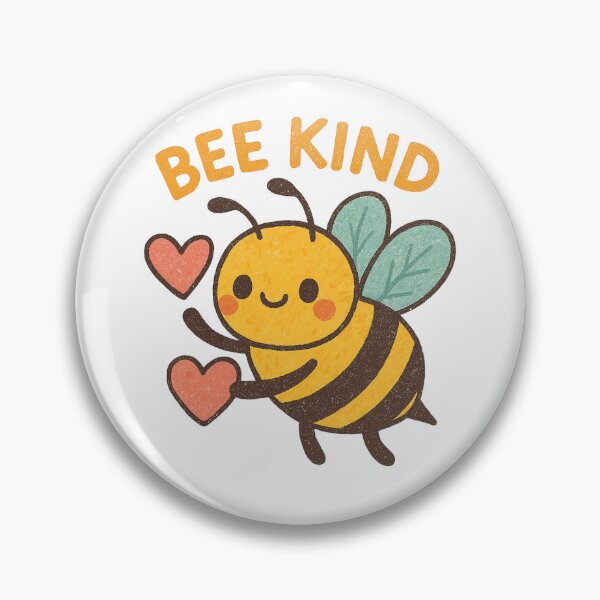Item preview, Bee Kind – Cute Motivational Bee with Hearts designed and sold by Lacritsa .