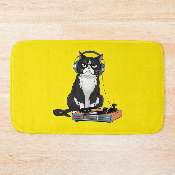 Item preview, GRUMPY CAT AND TURNTABLE designed and sold by VINYL SOUL.