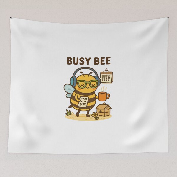 Item preview, Busy Bee – Cute Productive Bee with To-Do List designed and sold by Lacritsa .