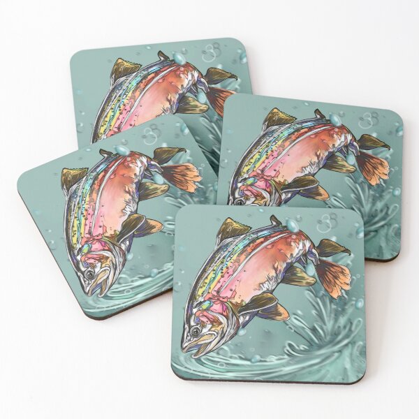 Item preview, Rainbow trout designed and sold by Whimsy Pose Illustrations.