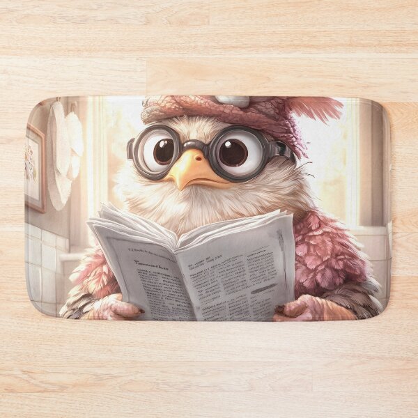 Item preview, Animal Toilet Charming Turkey Dons Feathery Hat Reads Vintage Morning News designed and sold by juniorcastros.
