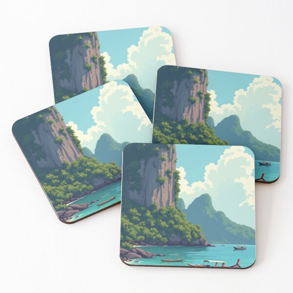 Item preview, koh Phi Phi Travel Poster, Perfect Gift for Travel Enthusiasts, Vintage Style Wall Art, Thailand Wall art for home decor, Koh Phi Phi print designed and sold by Thegalleryshop1.