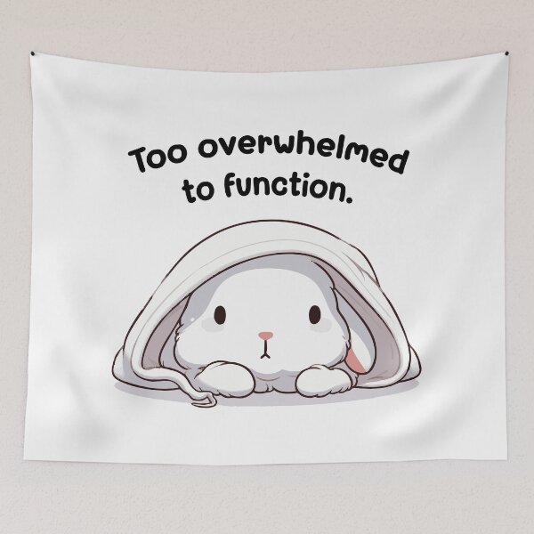 Item preview, Lazy Bunny Hiding in Hoodie Avoiding Life designed and sold by Tong4130.