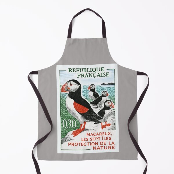 Item preview, 1960 France Atlantic Puffins Postage Stamp designed and sold by retrographics.