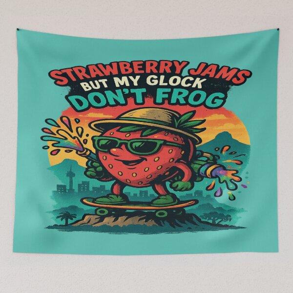 Item preview, Cape Town Jam Cannon: Strawberry Jams but My Glock Don’t Frog – Funny Meme Weapon designed and sold by Globalcitytees.