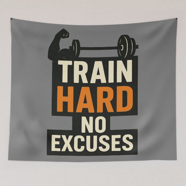 Item preview, Train hard, no excuses designed and sold by YChangShop.