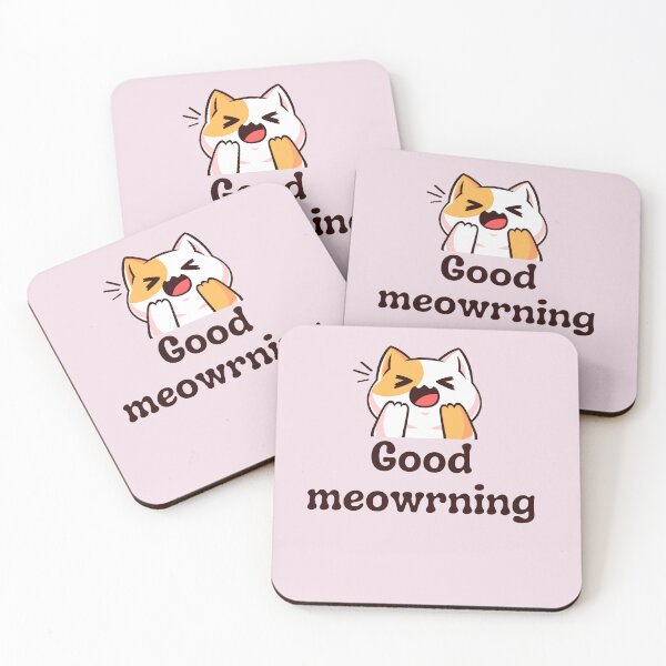 Item preview, Good Meowrning – Yawning Cat T-Shirt for Cat Lovers designed and sold by ViBeat-.
