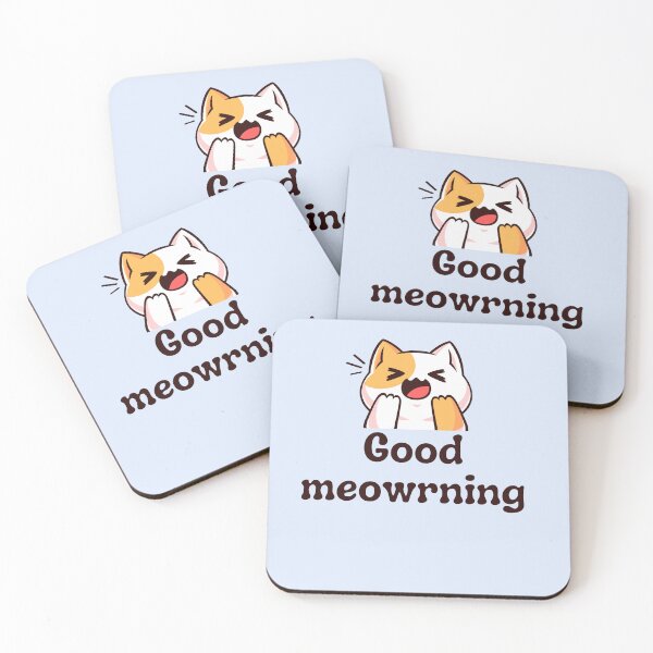Item preview, Good Meowrning – Yawning Cat T-Shirt for Cat Lovers designed and sold by ViBeat-.