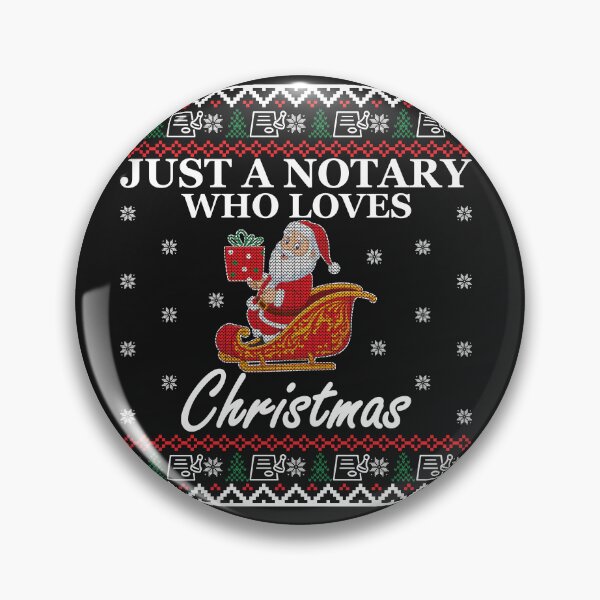 Item preview, Just a Notary Who Loves Christmas – Funny Ugly Sweater Style Holiday Design designed and sold by NotaryLife.
