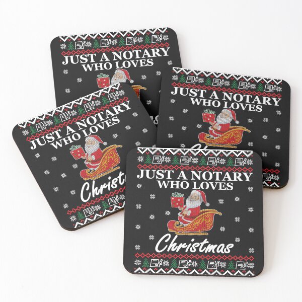 Item preview, Just a Notary Who Loves Christmas – Funny Ugly Sweater Style Holiday Design designed and sold by NotaryLife.
