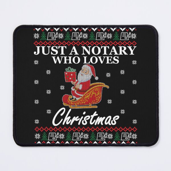 Item preview, Just a Notary Who Loves Christmas – Funny Ugly Sweater Style Holiday Design designed and sold by NotaryLife.