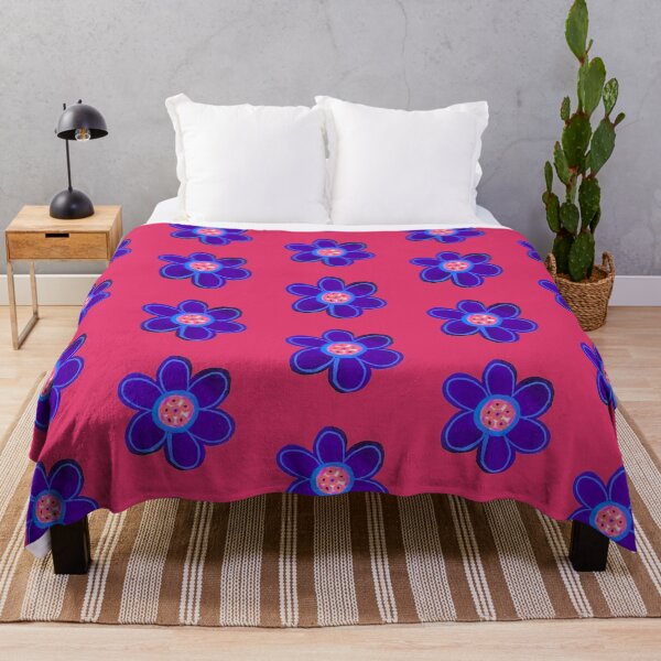 Item preview, Bright Abstract Flower Pink Polka Dots designed and sold by kel72.