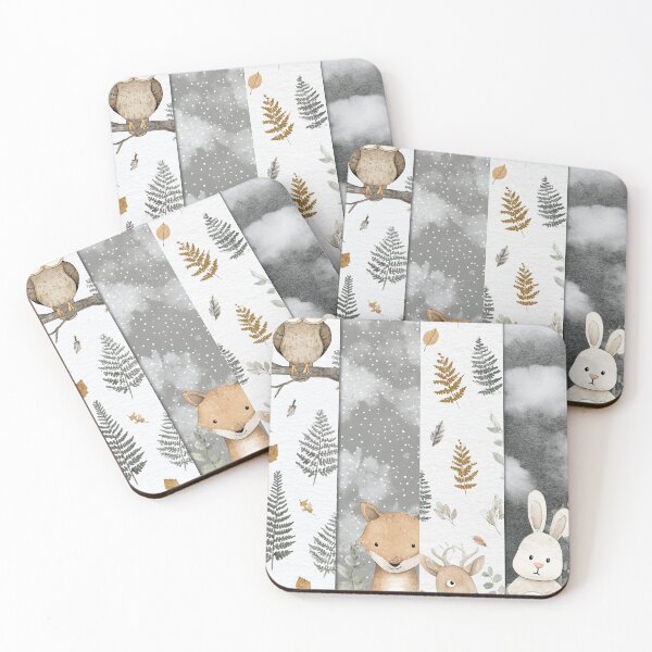 Item preview, Beneath the autumn moon with forest animal companions. designed and sold by Piotrek0001.