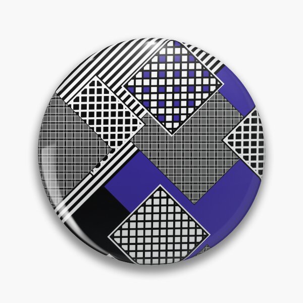 Item preview, blue-black geometric patchwork pattern designed and sold by fuzzyfox.