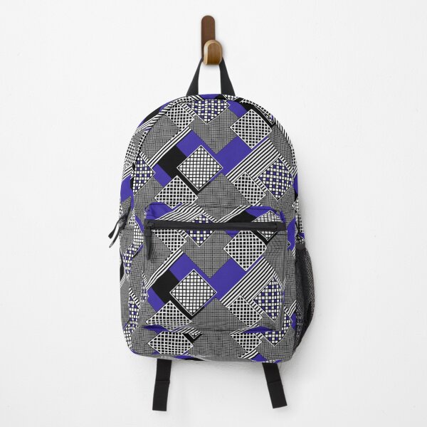 Item preview, blue-black geometric patchwork pattern designed and sold by fuzzyfox.