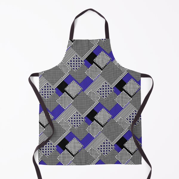 Item preview, blue-black geometric patchwork pattern designed and sold by fuzzyfox.