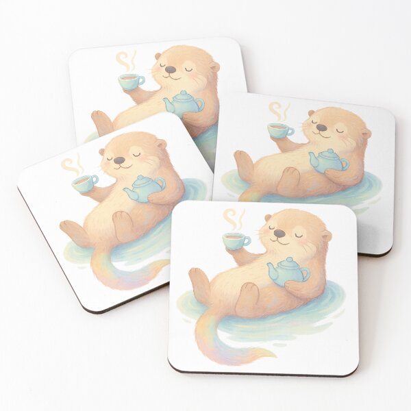 Item preview, Nutria caprichosa flotando con una taza de té – Colección de criaturas caprichosas designed and sold by Domci.