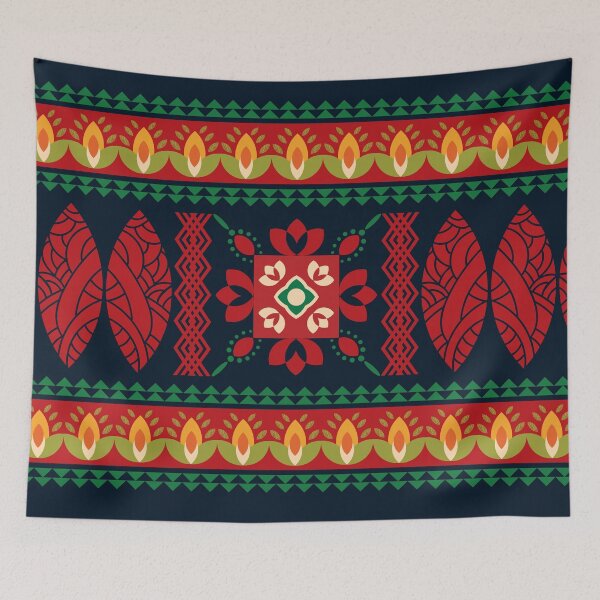 Item preview, Ethnic Floral & Geometric Textile Pattern designed and sold by CHANCHANAI.