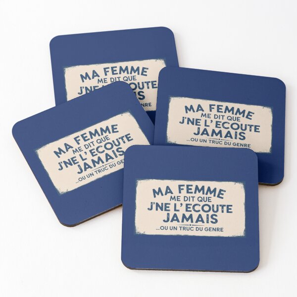Item preview, Funny couple joke in French about listening designed and sold by LoveMeThunder | Funny Couple Stuff | Redbubble Artist.