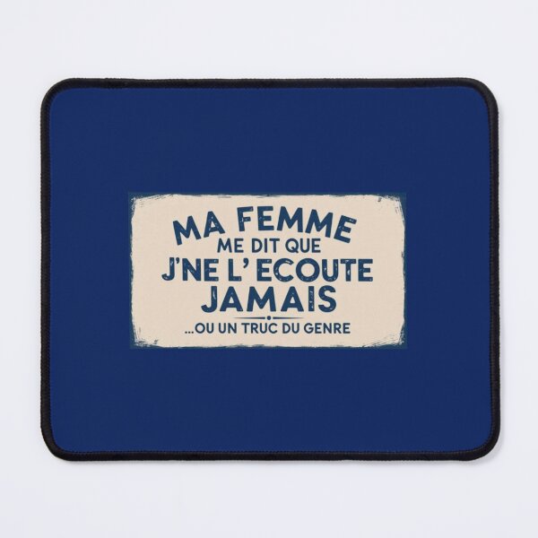 Item preview, Funny couple joke in French about listening designed and sold by LoveMeThunder | Funny Couple Stuff | Redbubble Artist.
