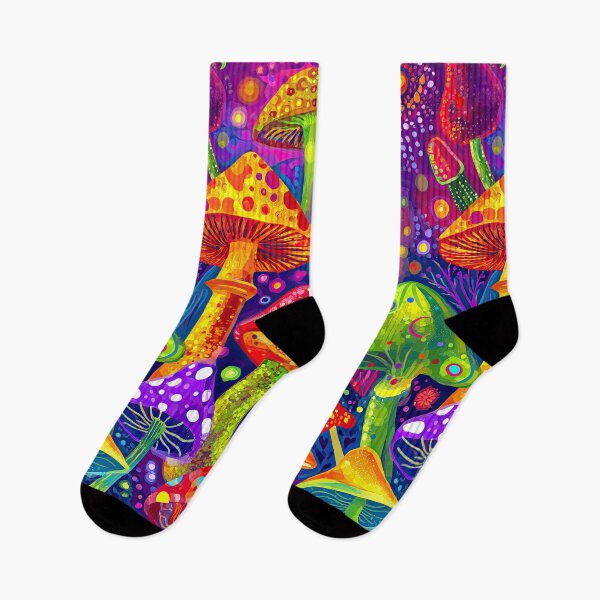 Item preview, A retro pop art pattern of colorful toadstools. designed and sold by Piotrek0001.
