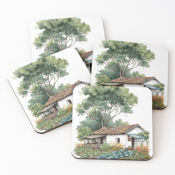 Item preview, watercolor house by contry side designed and sold by Artania21.