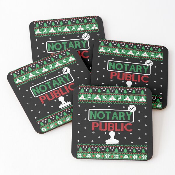 Item preview, Notary Public Ugly Christmas Sweater Design – Funny Holiday Legal Print designed and sold by NotaryLife.
